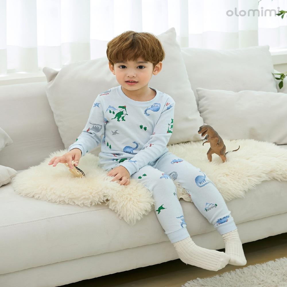 kids wear 30S 3/4 length modal <Hiking Dino>